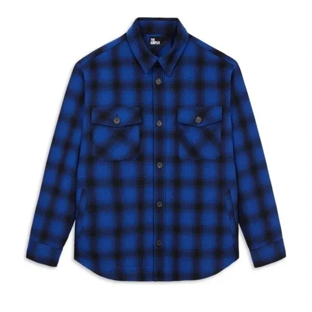 THE KOOPLES Blue Plaid Wool Overshirt Jacket - Size S- NWT